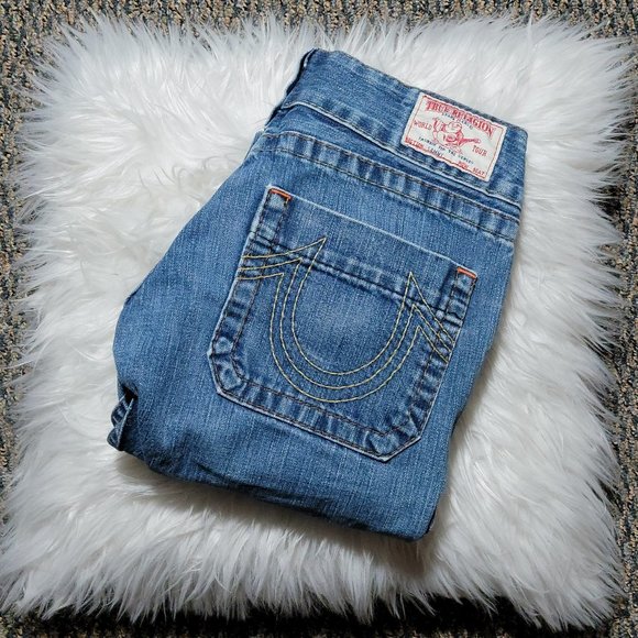 True Religion Horseshoe Pocket Sammy Jeans Size 27 Designer Denim Luxury Denim - Picture 2 of 16